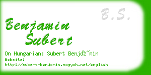 benjamin subert business card